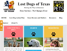 Tablet Screenshot of lostdogsoftexas.net